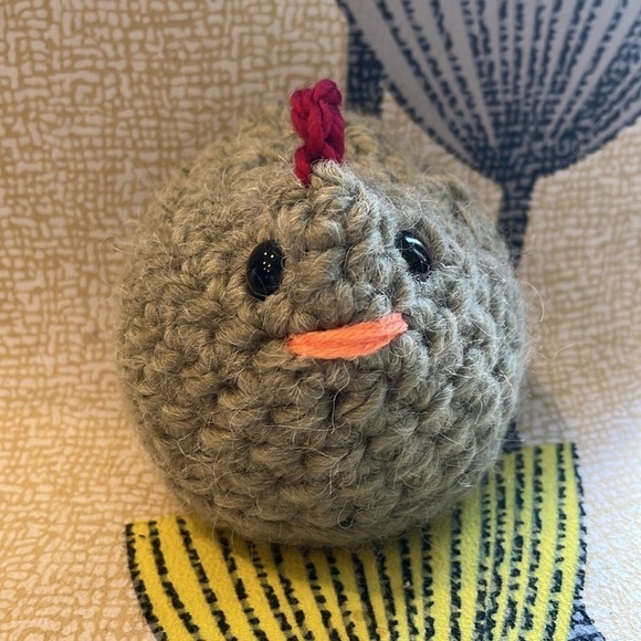 Handmade Farmhouse Crochet Chicken Plushie - Picture 4 of 6